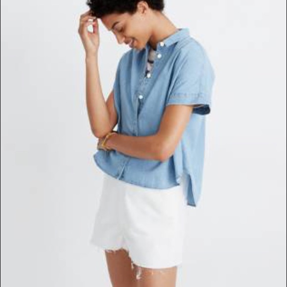 Madewell Hill Top Chambray Shirt, Sz Sm